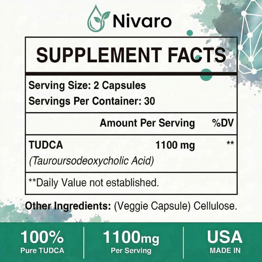 Nivaro Maximum Strength TUDCA 1100mg